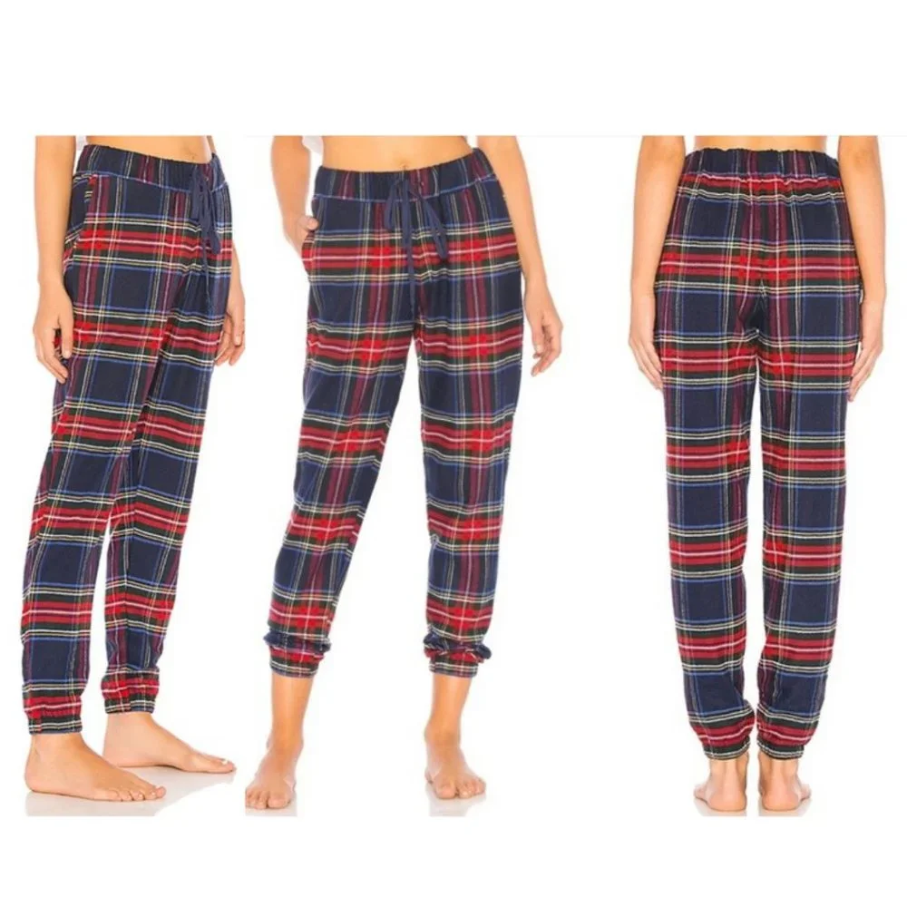 Plush Ultra Cozy Plaid Flannel Joggers